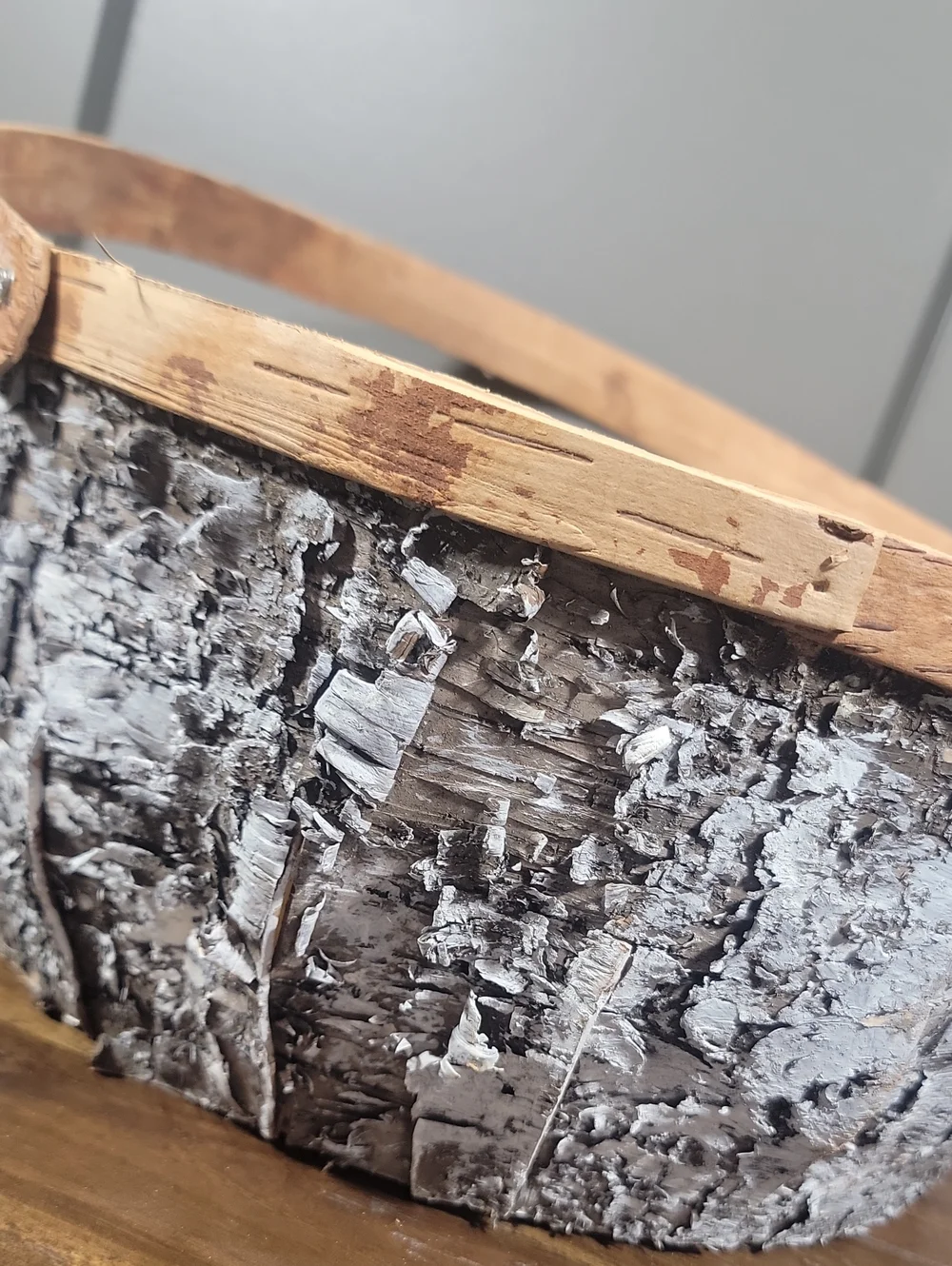 Hand Crafted Birch Bark Basket